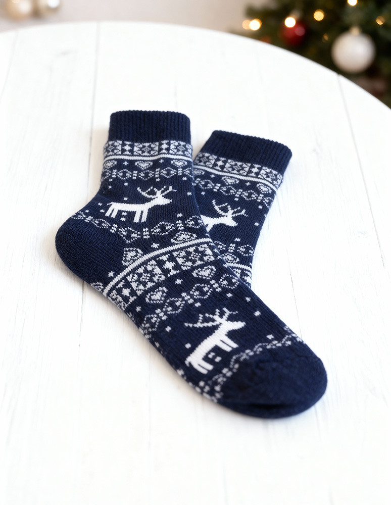 Długie - Damskie ciepłe skarpety z wzorem norweskim 3-pak WIELOKOLOROWY  - produkt moraj.pl 10