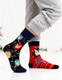 Skarpetki świątecznie nie do pary zabawne w jeże