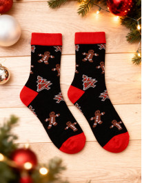 Skarpetki damskie w świąteczne pierniczki 2-pak na prezent