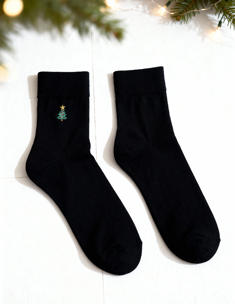 Długie - Skarpety męskie świąteczne na prezent zestaw 2-pak CZARNY  - produkt moraj.pl 6