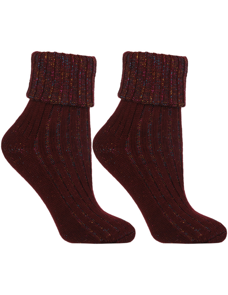 Za kostkę - Ciepłe skarpety damskie za kostkę 3-pak WIELOKOLOROWY - produkt moraj.pl 2