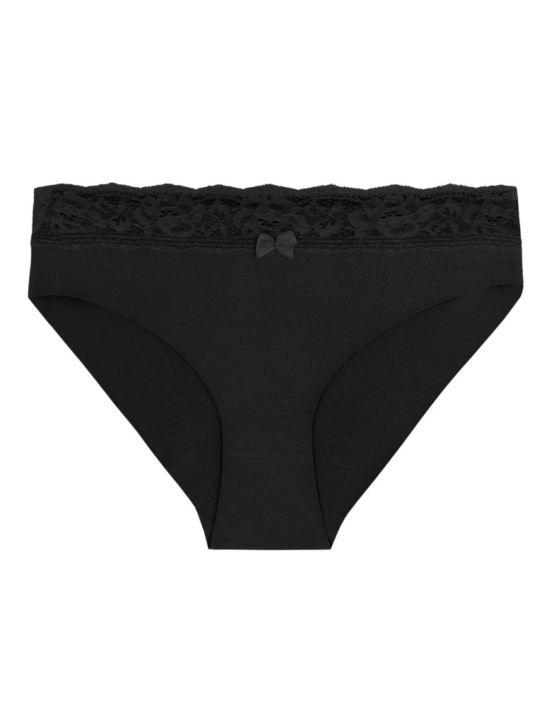 Figi - Majtki damskie figi laserowo cięte wykończone koronką 12-pak WIELOKOLOROWY  - produkt moraj.pl 5