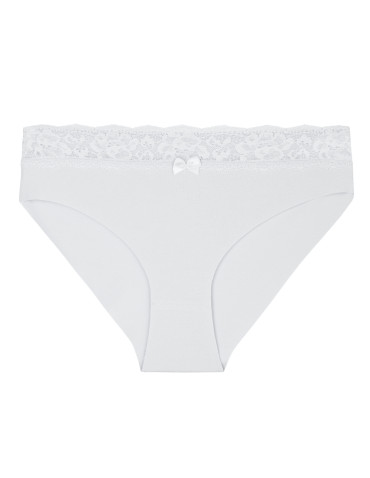 Figi - Majtki damskie figi laserowo cięte wykończone koronką 12-pak WIELOKOLOROWY - produkt 6