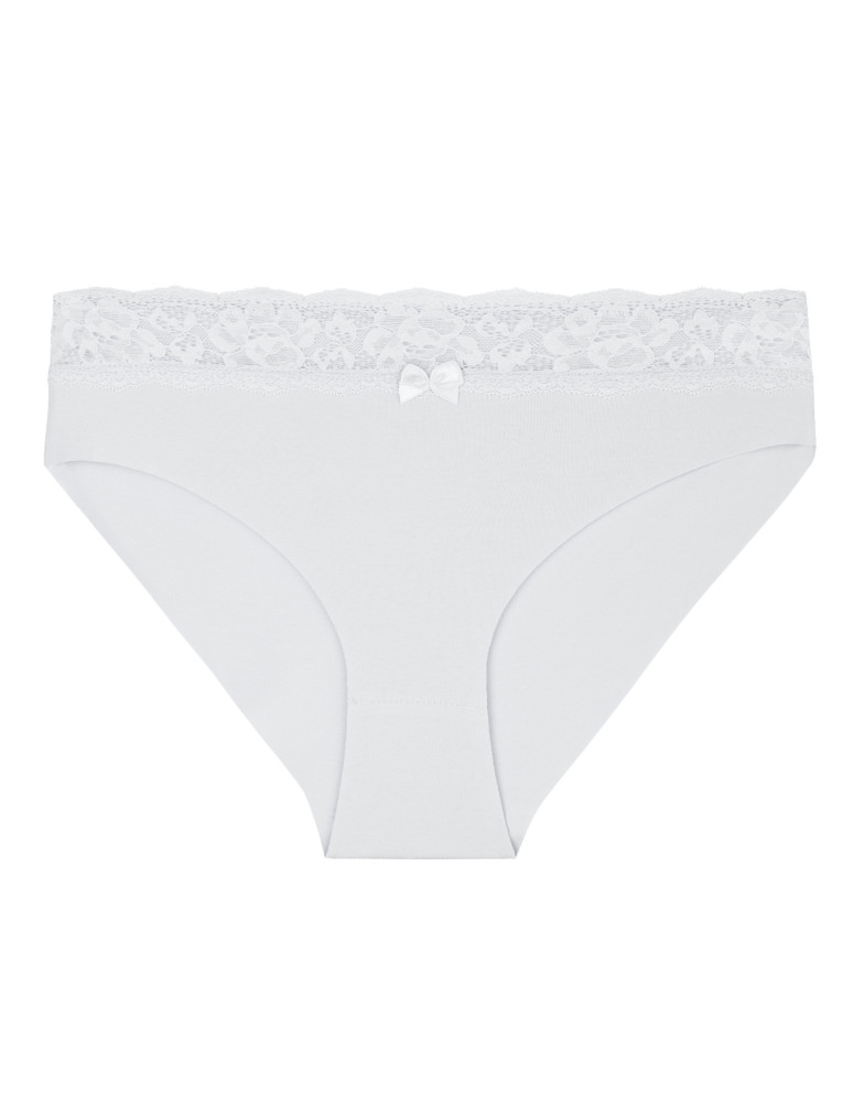 Figi - Majtki damskie figi laserowo cięte wykończone koronką 12-pak WIELOKOLOROWY  - produkt moraj.pl 6