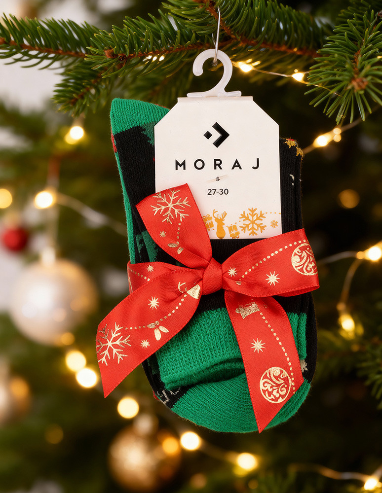 Skarpety - Świąteczne dziecięce skarpetki w choinki 2-pak WIELOKOLOROWY  - produkt moraj.pl 3