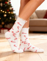 Ciepłe skarpetki damskie świąteczny wzór Termo Frotte 3-pak WIELOKOLOROWY