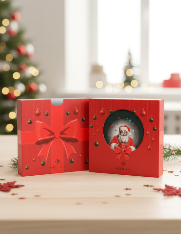 Świąteczne bokserki męskie z Mikołajem prezentowe