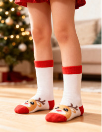 Świąteczne skarpetki dziecięce reniferowe szaleństwo 2-pak  - produkt 2