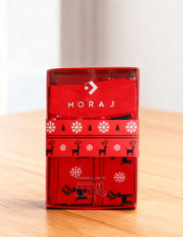 Zestaw prezentowy świąteczny bokserki i skarpetki w renifery