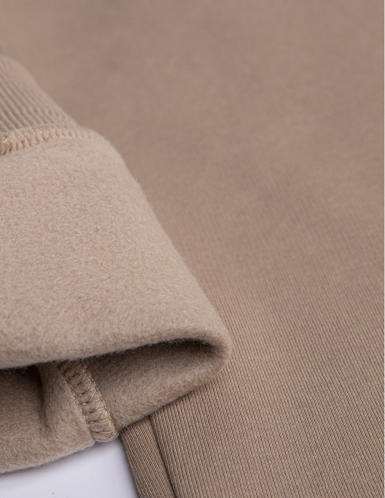 Spodnie - Damskie spodnie dresowe wysoki stan ocieplane z kieszeniami BEŻOWY  - produkt moraj.pl 6