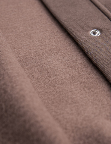 Bluzy - Damska bluza bomberka ocieplana z napami MOKKA - produkt 12