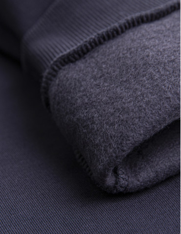 Spodnie - Męskie spodnie dresowe joggery ocieplane z kieszeniami GRAFIT - produkt 5