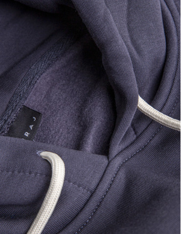 Bluzy - Męska bluza dresowa oversize z kapturem ocieplana GRAFIT - produkt 12