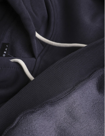 Bluzy - Męska bluza dresowa oversize z kapturem ocieplana GRAFIT - produkt 13