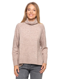 Sweter damski z golfem i wydłużonym tyłem