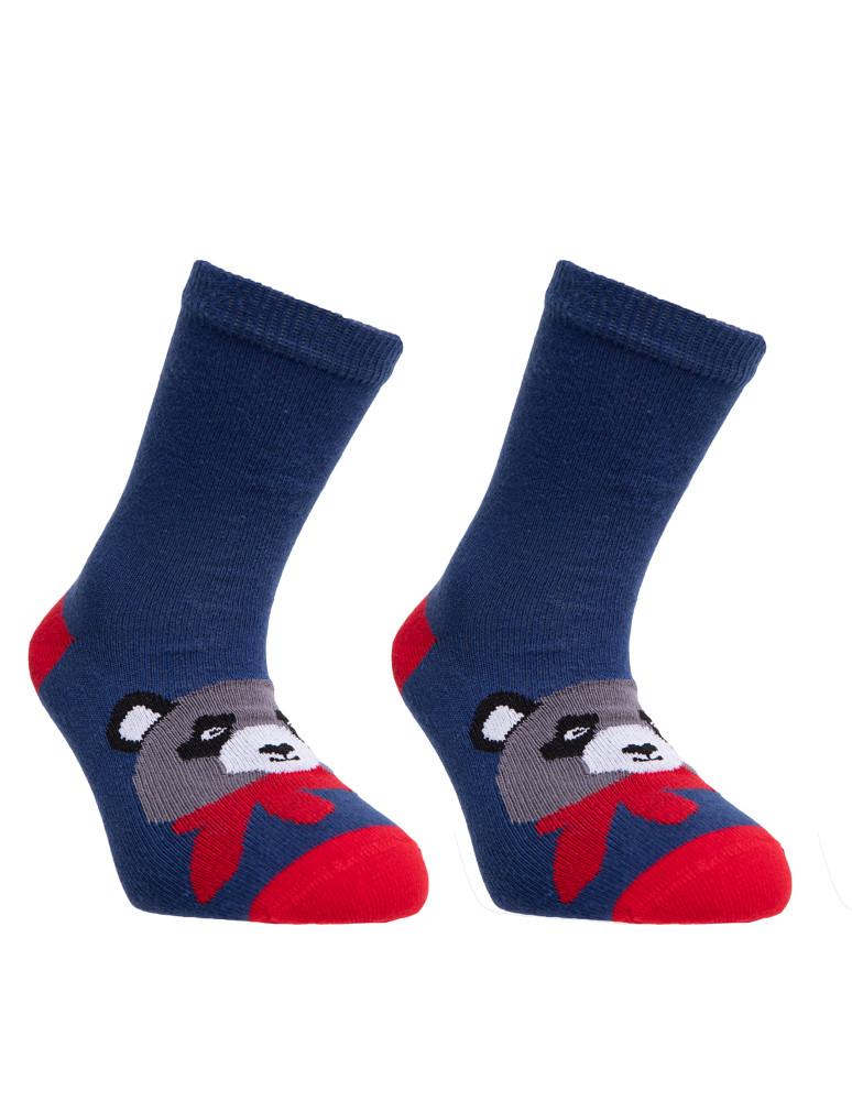 Długie - Chłopięce skarpetki długie bawełniane w zimowe wzory 3-pak WIELOKOLOROWY  - produkt moraj.pl 3