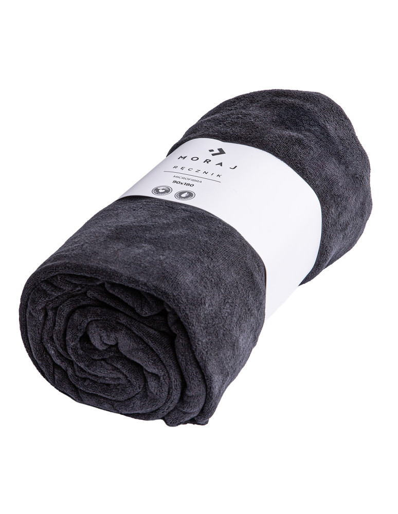 Mikrofibra - Duży ręcznik z mikrofibry szybkoschnący 90x180 cm CZARNY  - produkt moraj.pl 4