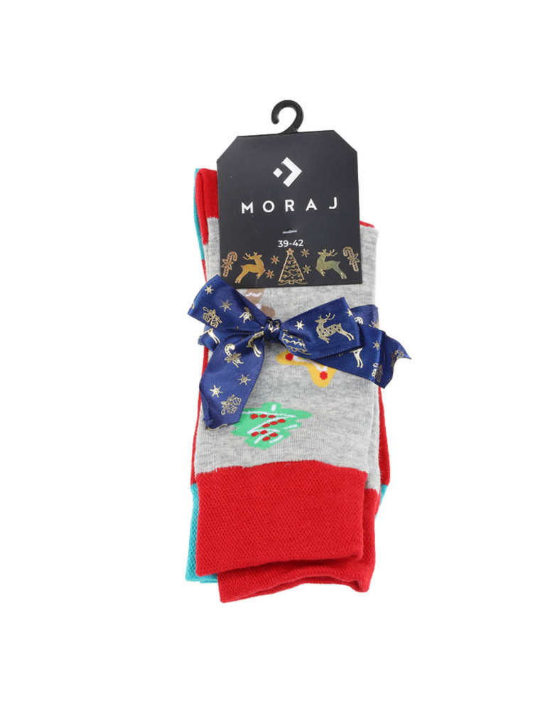 Długie - Długie skarpety męskie w świąteczne ciasteczka 2-pak WIELOKOLOROWY - produkt moraj.pl 2