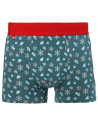 Bokserki męskie bawełniane w świąteczny wzór NIEBIESKI
