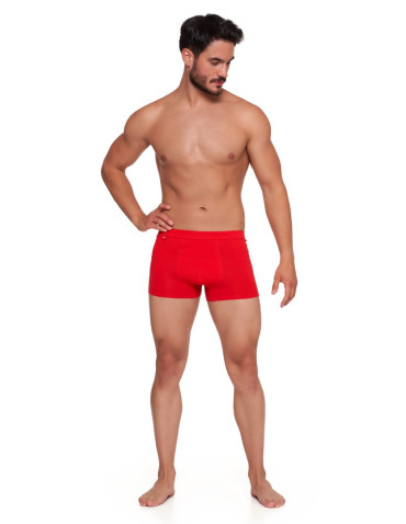 Bokserki dopasowane - Majtki bokserki męskie świąteczny wzór Mikołaja zabawne CZERWONY - produkt 11