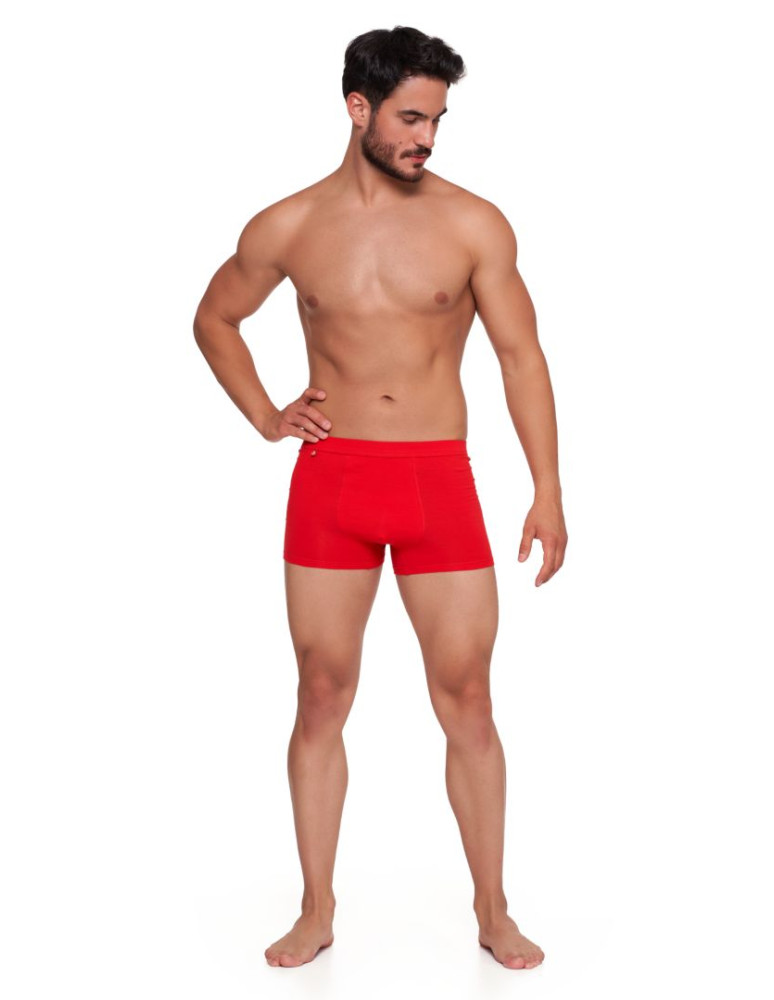 Bokserki dopasowane - Majtki bokserki męskie świąteczny wzór Mikołaja zabawne CZERWONY  - produkt moraj.pl 11