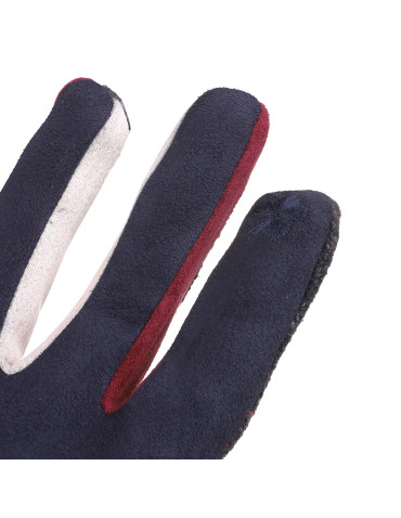 Rękawiczki - Rękawiczki damskie z zamszu na jesień i zimę GRANATOWY - produkt 3