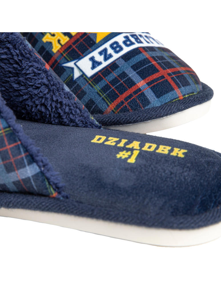 Kapcie - Kapcie męskie w opakowaniu prezentowym dla Dziadka GRANATOWY - produkt moraj.pl 3