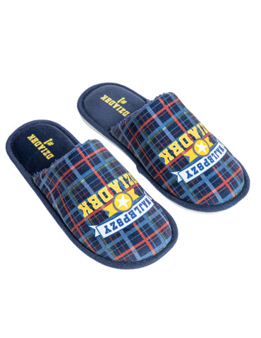 Kapcie - Kapcie męskie w opakowaniu prezentowym dla Dziadka GRANATOWY - produkt 4