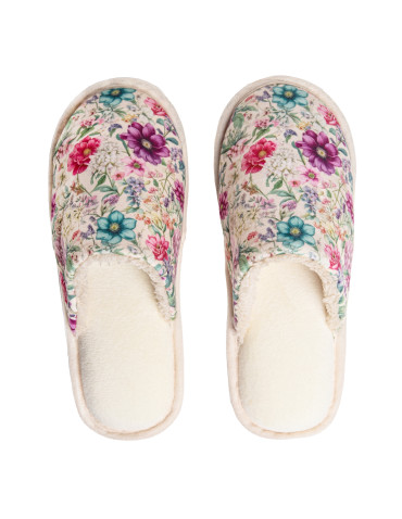 Kapcie - Kapcie damskie w kwiaty z pudełkiem prezentowym WIELOKOLOROWY - produkt 3