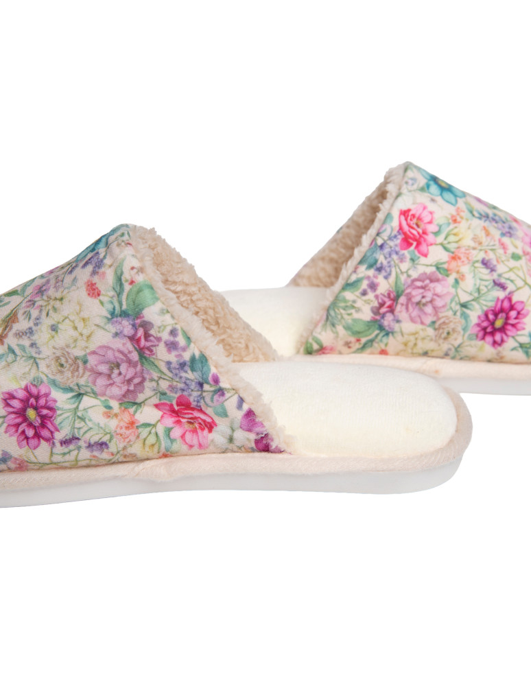 Kapcie - Kapcie damskie w kwiaty z pudełkiem prezentowym WIELOKOLOROWY - produkt moraj.pl 6