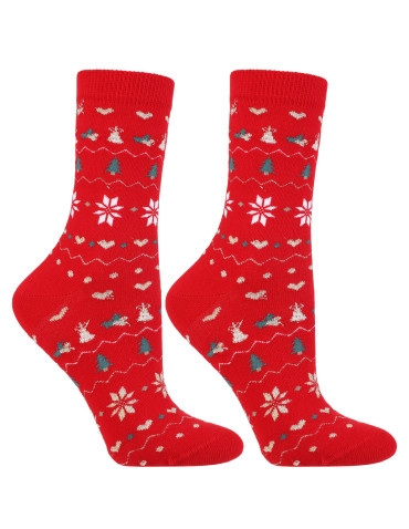 Długie - Świąteczne skarpety damskie długie 3-pak WIELOKOLOROWY - produkt 3