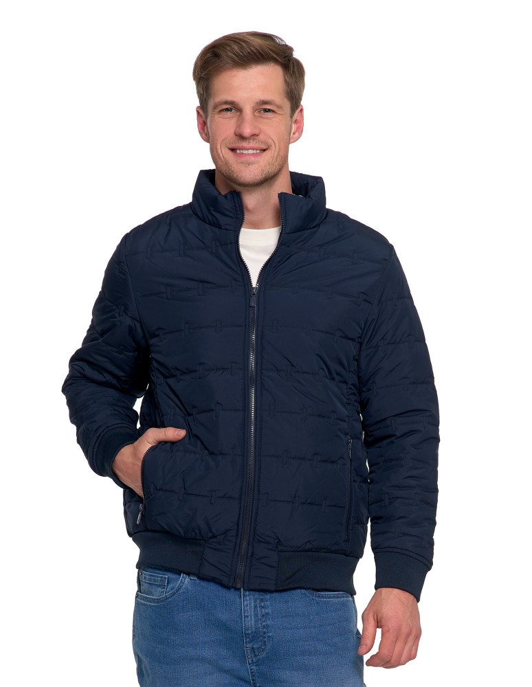 Odzież wierzchnia - Męska kurtka pikowana bomberka GRANATOWY - produkt moraj.pl 1