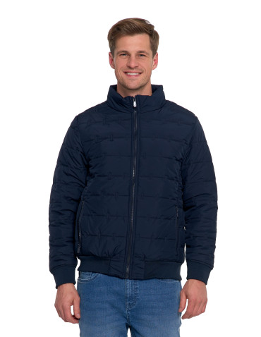 Odzież wierzchnia - Męska kurtka pikowana bomberka GRANATOWY - produkt 6