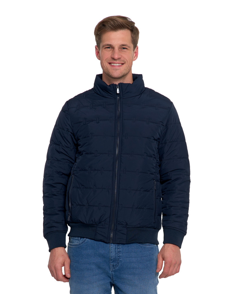 Odzież wierzchnia - Męska kurtka pikowana bomberka GRANATOWY  - produkt moraj.pl 6