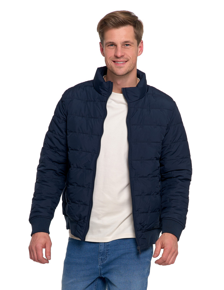 Odzież wierzchnia - Męska kurtka pikowana bomberka GRANATOWY  - produkt moraj.pl 5