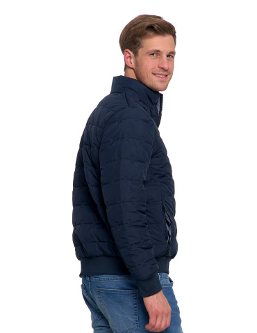 Odzież wierzchnia - Męska kurtka pikowana bomberka GRANATOWY - produkt 2