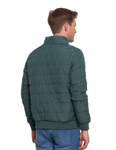 Odzież wierzchnia - Męska kurtka pikowana bomberka ZIELONY - produkt 3