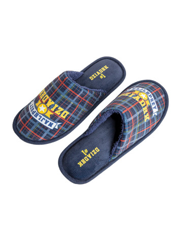 Kapcie - Kapcie męskie w opakowaniu prezentowym dla Dziadka GRANATOWY - produkt 10