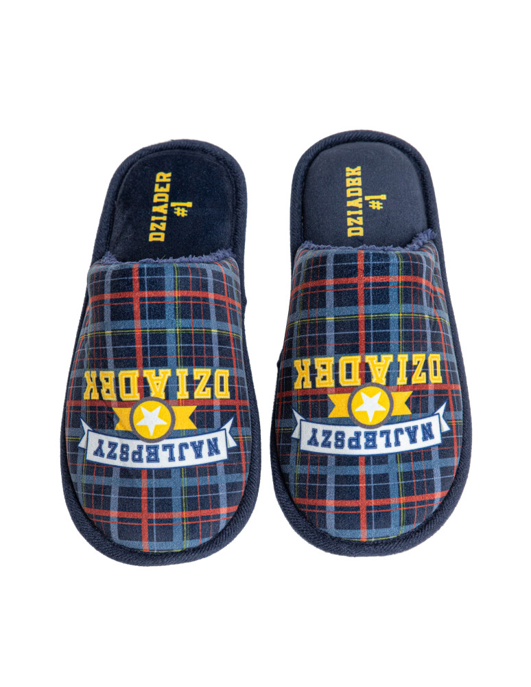 Kapcie - Kapcie męskie w opakowaniu prezentowym dla Dziadka GRANATOWY - produkt moraj.pl 13