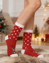 Skarpetki świąteczne długie damskie z reniferami 2-pak WIELOKOLOROWY