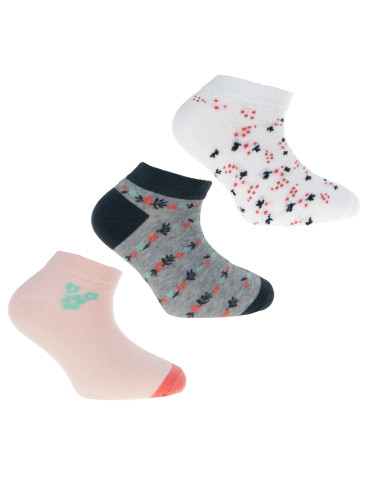 Dziecięce skarpetki stopki dla dziewczynki 3-pak