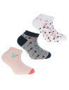 Dziecięce skarpetki stopki dla dziewczynki 3-pak WIELOKOLOROWY