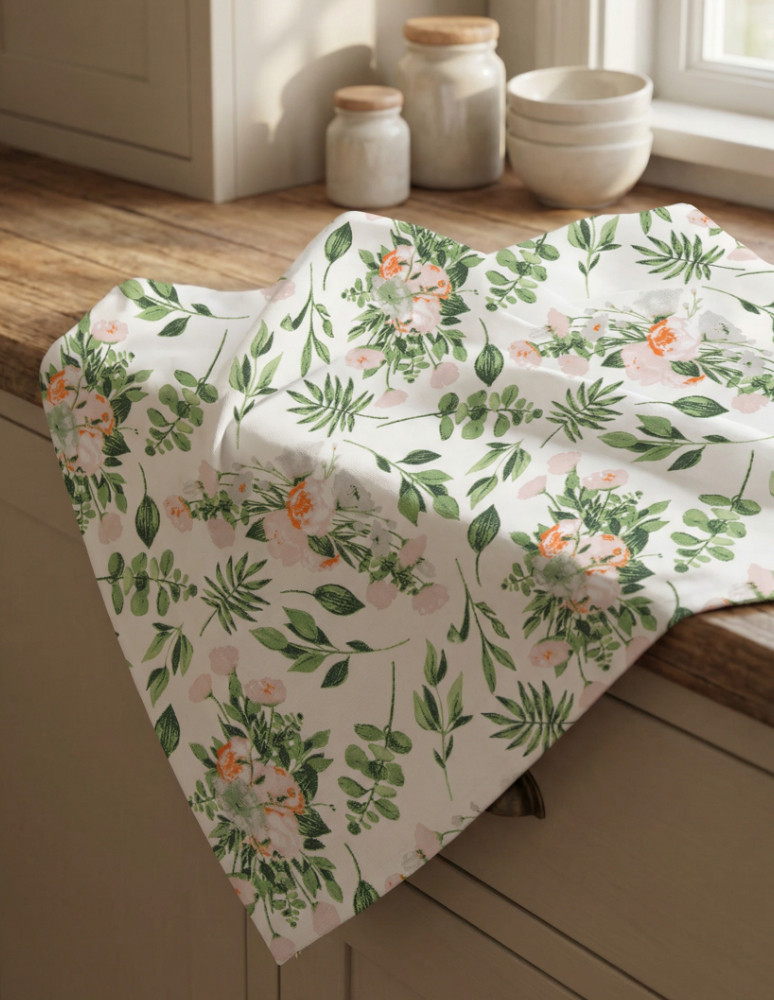 Kuchenne - Zestaw ręczników kuchennych bawełnianych w ozdobnym koszyku 3-pak WIELOKOLOROWY - produkt moraj.pl 4