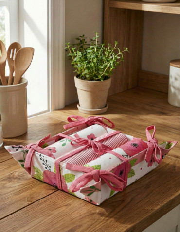 Kuchenne - Ręczniki kuchenne bawełniane w prezentowym opakowaniu 3-pak WIELOKOLOROWY - produkt 5