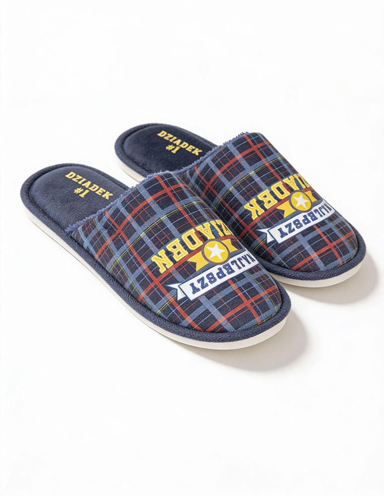 Kapcie i bambosze - Kapcie męskie w opakowaniu prezentowym dla Dziadka GRANATOWY  - produkt moraj.pl 4