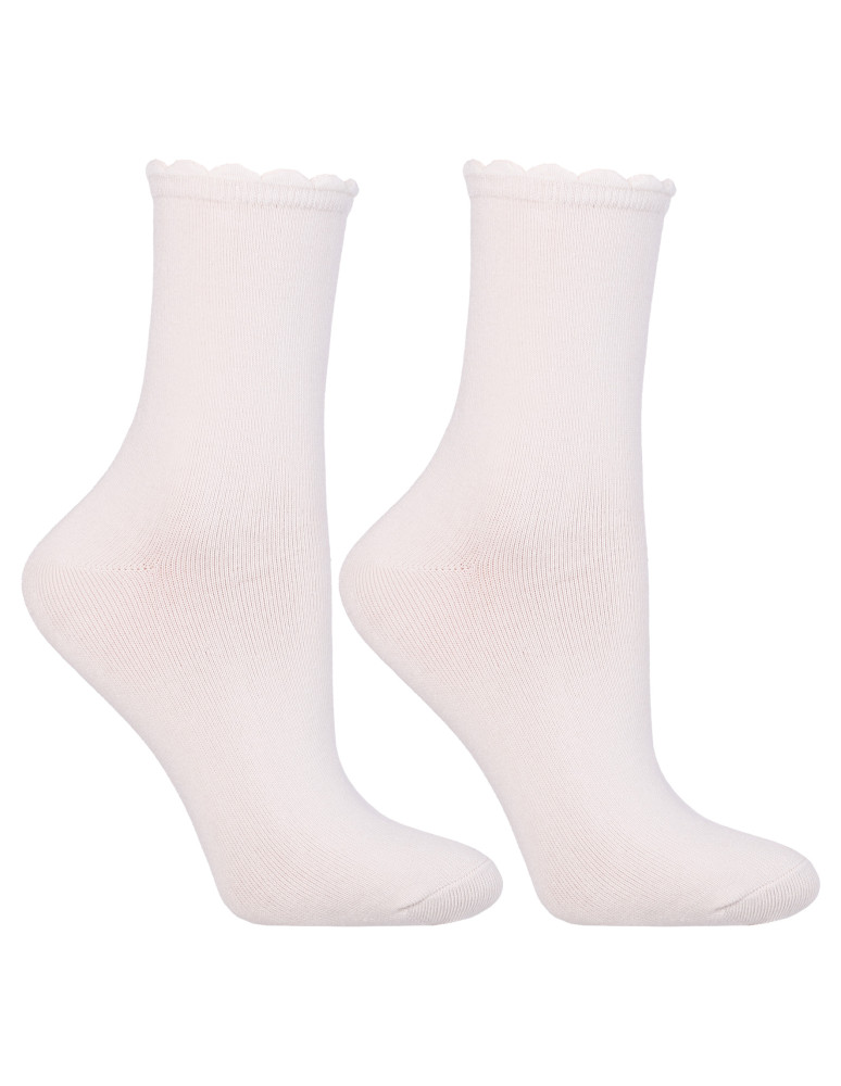 Długie - Skarpety damskie długie bawełniane bez wzoru 3-pak WIELOKOLOROWY - produkt moraj.pl 2