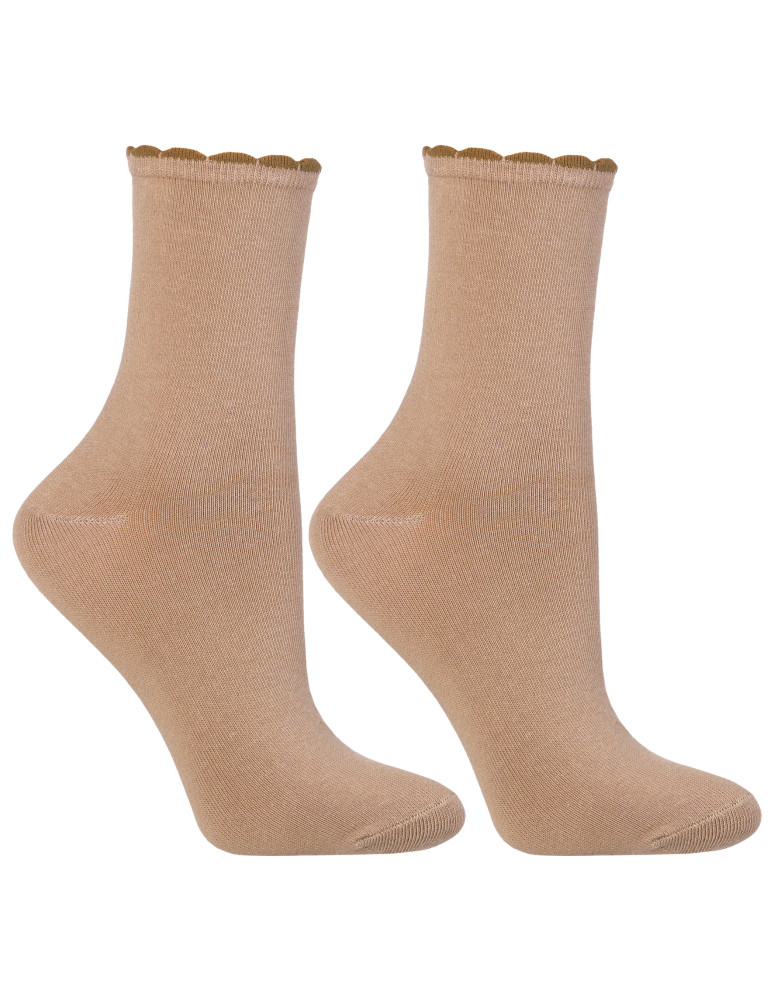 Długie - Skarpety damskie długie bawełniane bez wzoru 3-pak WIELOKOLOROWY - produkt moraj.pl 4