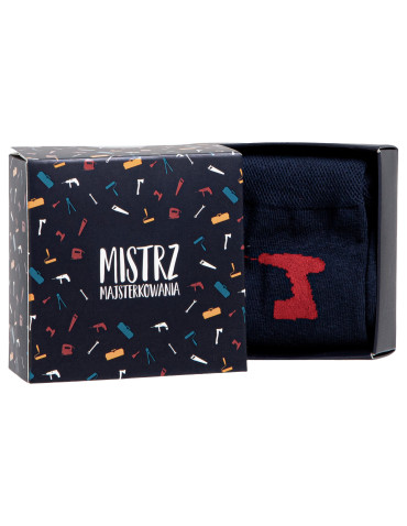 Skarpety męskie na prezent z napisem mistrz majsterkowania  - produkt 2