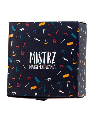 Długie - Skarpety męskie na prezent z napisem mistrz majsterkowania WIELOKOLOROWY - produkt 4