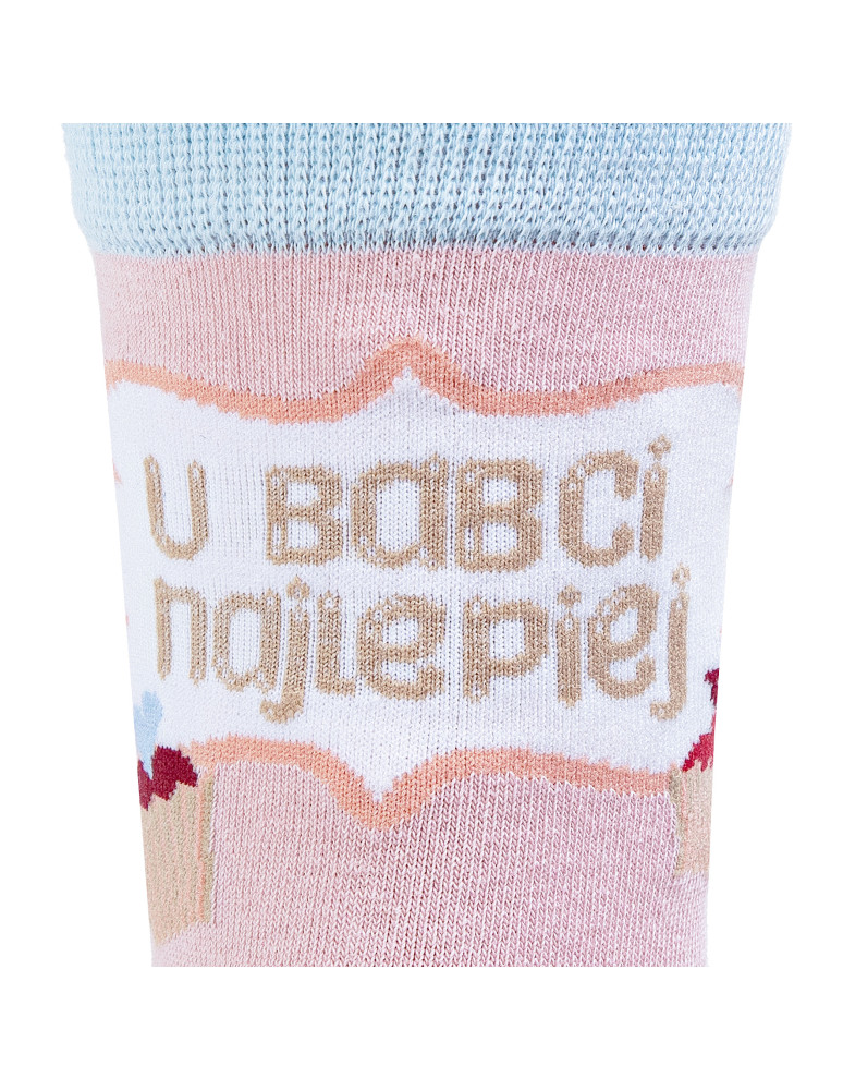 Długie - Skarpety damskie prezent dla babci w etui RÓŻOWY  - produkt moraj.pl 2